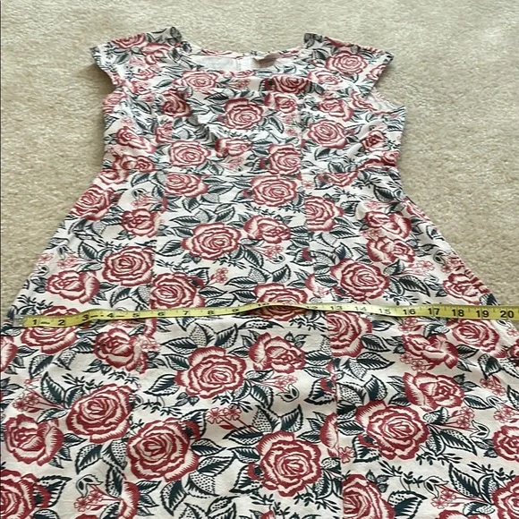 Mata Traders Pink A-line Midi Dress Sleeveless Crew Neck - Picture 8 of 10